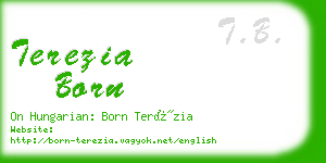terezia born business card